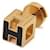 Hermès Orecchini Cube Black Gold Nero  - vista 3