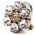 Gucci Orecchini a clip da donna GG Crystal Flower Multicolore - vista 2