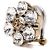 Gucci Orecchini a clip da donna GG Crystal Flower Multicolore - vista 3