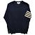 Thom Browne Merinowoll-Strick mit diagonalem Armband Schwarz