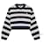 Kenzo Gestreifter Crop-Strickpullover für Damen Schwarz  - Ansicht 1