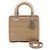 Dior Mittlere Cannage Tote Bag aus beigem Lackleder Braun