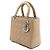 Dior Mittlere Cannage Tote Bag aus beigem Lackleder Braun - Ansicht 2
