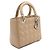 Dior Mittlere Cannage Tote Bag aus beigem Lackleder Braun - Ansicht 3
