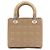 Dior Mittlere Cannage Tote Bag aus beigem Lackleder Braun - Ansicht 4