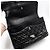 Chanel Große Vintage-Schultertasche in Schwarz mit silberner Kette - Ansicht 6