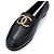 Chanel Mocassini in pelle di agnello con logo Nero - vista 5