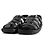 Prada Sandali in pelle spazzolata Nero - vista 3