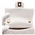 Chanel Mini Bolsa de Ombro com Aba em pele de cordeiro branca com pérolas e ferragens douradas Branco - vista 7