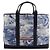 Thom Browne Blue Nautical Print Canvas Leather Medium Tool Tote Bag