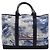 Thom Browne Blue Nautical Print Canvas Leather Medium Tool Tote Bag - view 4