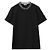 Moncler Baumwoll-T-Shirt mit Logo Schwarz - Ansicht 3