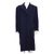 Balenciaga Navy Wool Cotton Double Button Men's Coat Blue