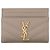 Saint Laurent Monogram Kartenetui Dunkelbeige Braun