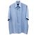 Fendi Hellblaues Seidenhemd mit ff FF-Muster