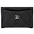 Chanel Portacarte in pelle caviar nera Nero