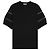 Moncler Camiseta de algodón con ribete de seda Negro