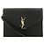Saint Laurent Clutch a Busta Matelassé Dorata Nero