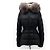 Moncler Boed Fox Fur Women's Short Down Jacket Black - view 2