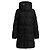 Moncler LITTE langer Daunenmantel mit Logo-Patch Schwarz