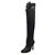 Stuart Weitzman Botas largas de cuero negro para mujer - vista 2