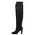 Stuart Weitzman Botas largas de cuero negro para mujer - vista 4