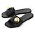 Loewe Pebble Slide in vitello morbido Nero