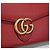 Borsa a tracolla con catena Gucci Marmont WOC Rosso - vista 3