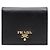 Prada Saffiano-Ledergeldbörse Schwarz