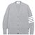 Thom Browne Gestreifter Wollcardigan Silber