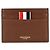 Thom Browne Soft Calf Leather Three-Stripe Tab Card Holder Red