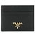 Prada Saffiano Gold Logo Kartenetui QWA Schwarz