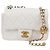 Chanel Borsa a Tracolla e Spalla Petite Sac Golden Ball Chain Bianco