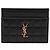 Saint Laurent Tarjetero Monogram Matelassé Cassandra Negro