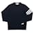 Thom Browne Crewneck Sweatshirt RWB Tab Loopback Jersey Knit Schwarz