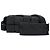 Borsa a tracolla Bottega Veneta Nylon Intrecciato Padded Tech Cassette Nero