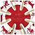 Foulard Hermès Paris Qui Roule 100% seta Bianco Rosso - vista 3
