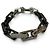 Bracciale a catena Monogram Louis Vuitton Nero Argento