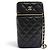 Borsa telefono Chanel Matelassé Caviar Skin Vanity Nero