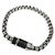 Bracciale con ciondolo Louis Vuitton Monogram Eclipse Nero Argento