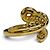 Anello Twist Band in oro Bottega Veneta - vista 4