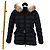 Moncler Clion Fox Fur Women's Down Jacket Black - view 6