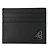 Prada Triangle Logo Saffiano Card Holder Wallet Black