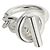 Ring Hermès Anello Croisette Large Model Argento