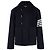 Thom Browne Diagonal Wool Duffel Jacket Navy Black