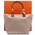 Hermès Bolso Tote Steeple de lona écru Blanco