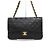Chanel Borsa a tracolla Classic Medium in pelle d'agnello nera Nero - vista 2