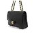 Chanel Borsa a tracolla Classic Medium in pelle d'agnello nera Nero - vista 3