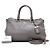 Prada Borsa Tote e Borsa a Tracolla con Doppia Zip in Vitello Morbido Grigio