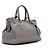 Prada Borsa Tote e Borsa a Tracolla con Doppia Zip in Vitello Morbido Grigio - vista 4